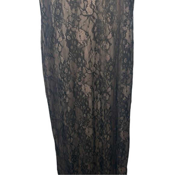 ASOS DESIGN Black Lace Cami Slip Maxi Dress Sz M NWOT Evening Gown - Picture 7 of 16
